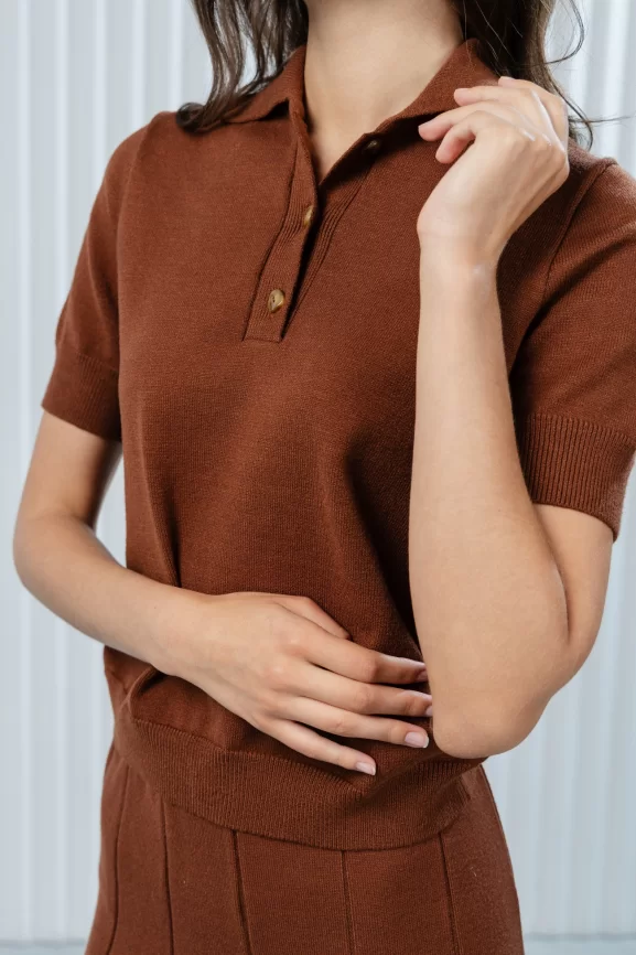 Джемпер женский (цвет: шоколадный) фото 4