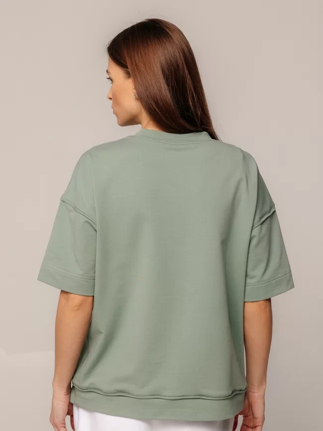 Джемпер женский (цвет: светлый хаки) фото 2