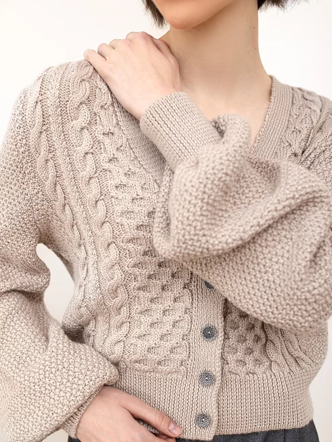 Жакет женский (цвет: светло-бежевый) фото 3