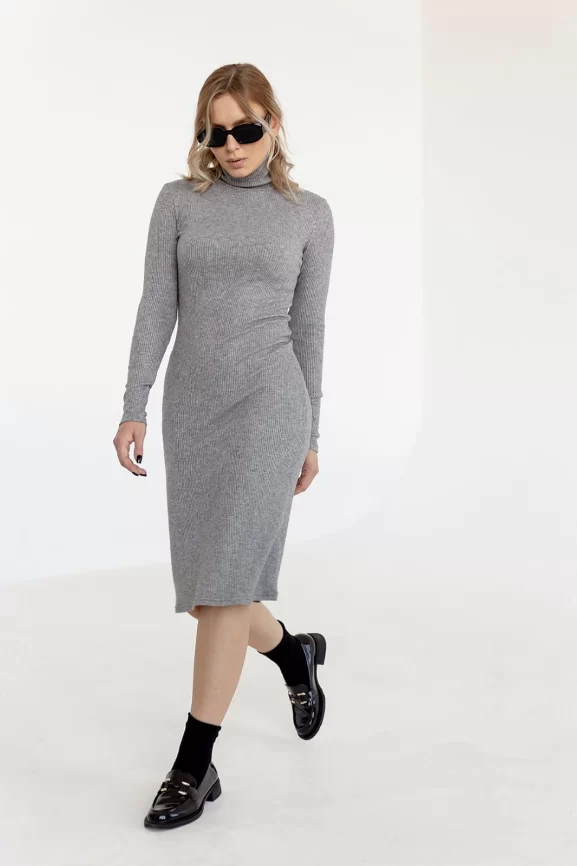 Платье женское (цвет: серый меланж) фото 7