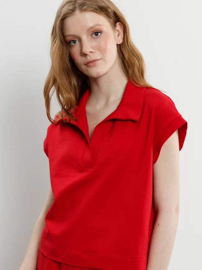 Костюм женский (джемпер, юбка) (цвет: красный) фото 3