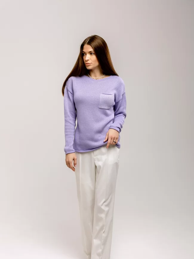 Джемпер женский (цвет: сиреневый) фото 4