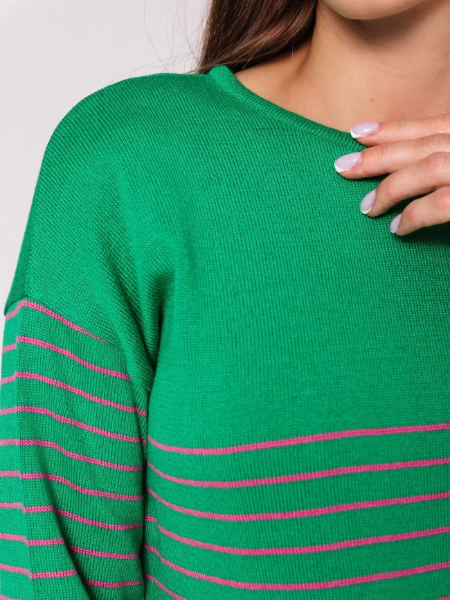 Джемпер женский (цвет: зеленый, малиновый) фото 2