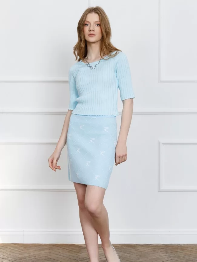 Джемпер женский (цвет: бледно-голубой) фото 4