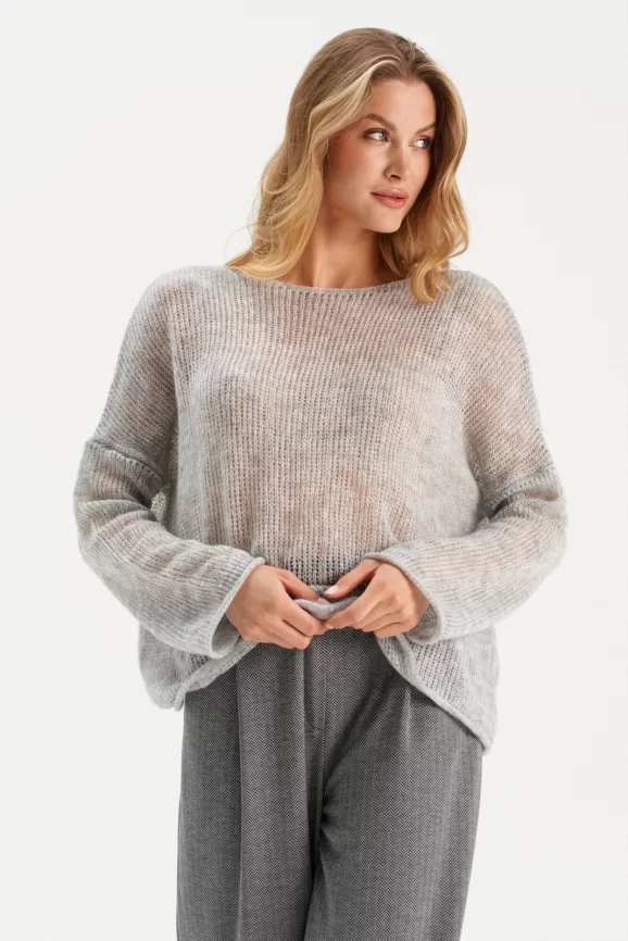 Джемпер женский (цвет: светло-серый) фото 4