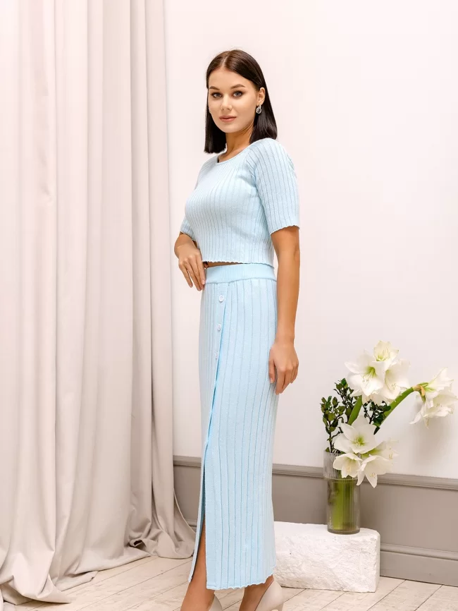 Юбка женская (цвет: бледно-голубой) фото 5