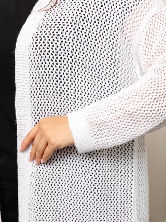 Кардиган женский (цвет: белый) фото 3