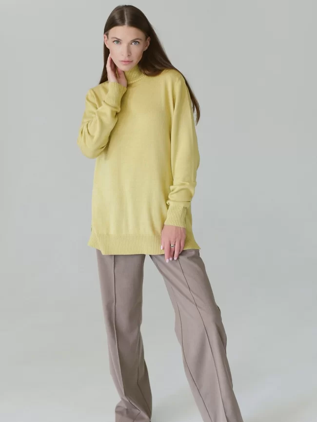 Джемпер женский (цвет: бледно-желтый) фото 4