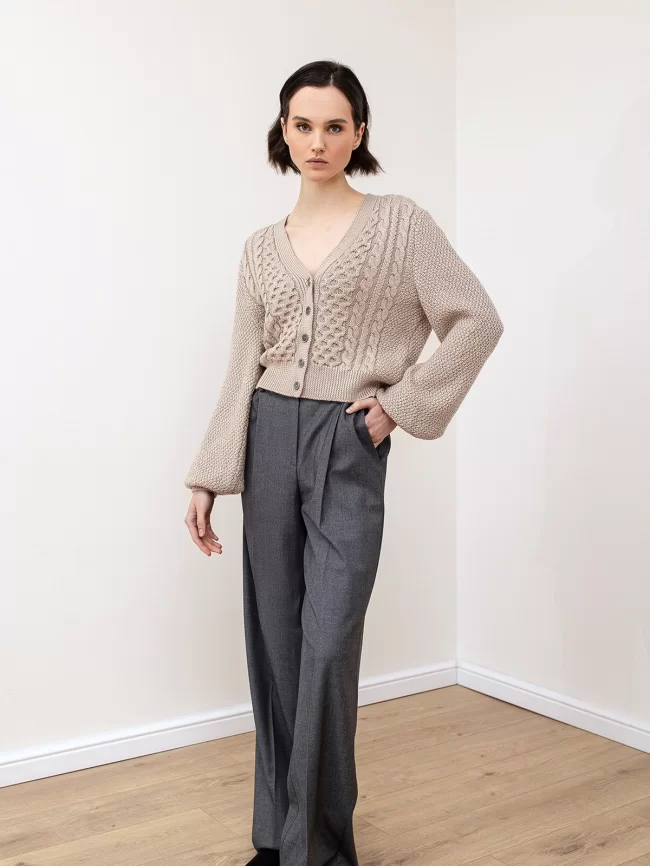 Жакет женский (цвет: светло-бежевый) фото 4