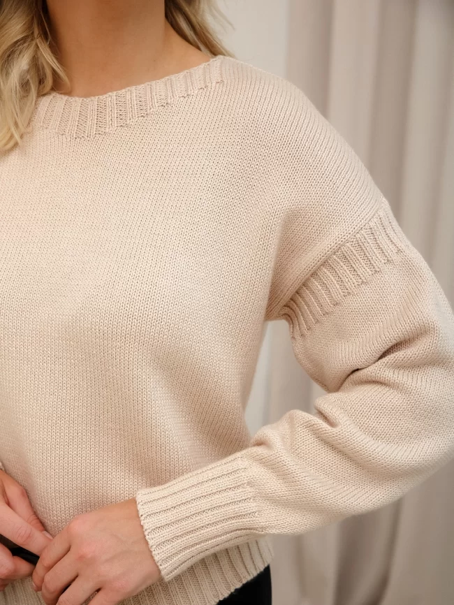 Джемпер женский (цвет: светло-бежевый) фото 3