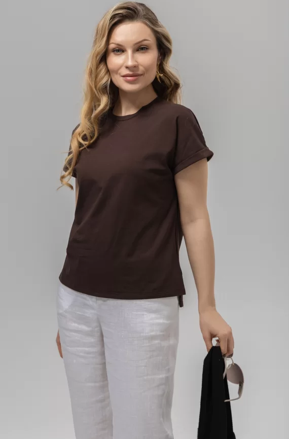 Джемпер женский (цвет: темно-шоколадный) фото 4