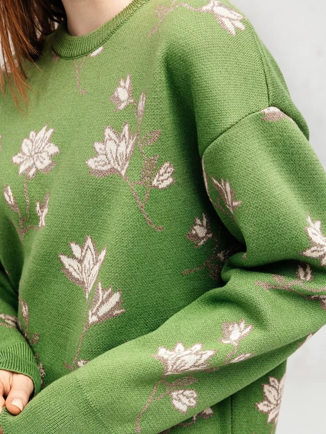 Джемпер женский (цвет: зеленая оливка) фото 3