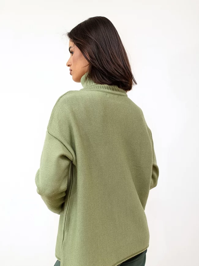 Джемпер женский (цвет: светло-оливковый) фото 4