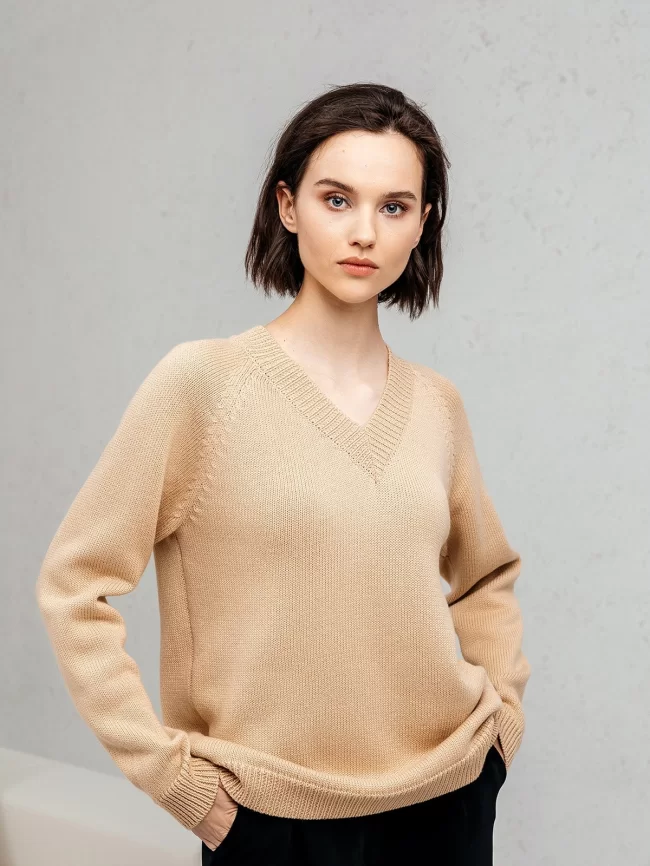 Джемпер женский (цвет: соломенный) фото 1