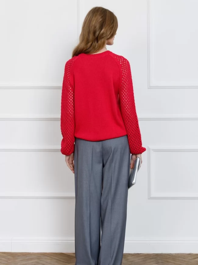 Джемпер женский (цвет: малиновый) фото 2