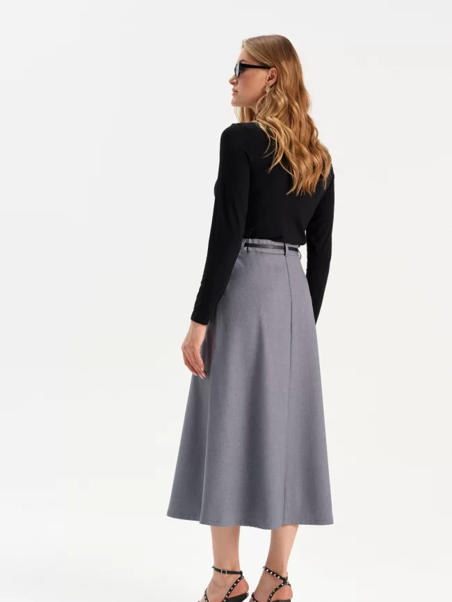 Юбка женская (цвет: серый меланж) фото 2