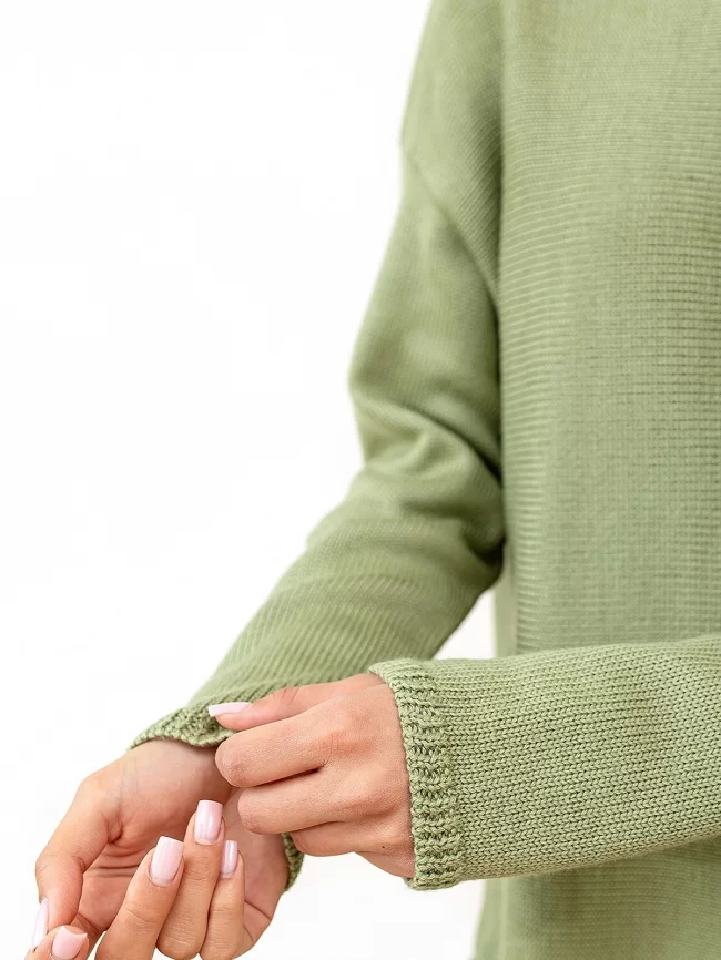 Джемпер женский (цвет: светло-оливковый) фото 3