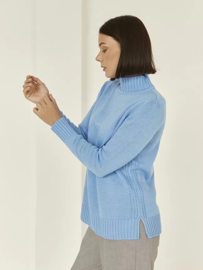Джемпер женский (цвет: голубой) фото 6