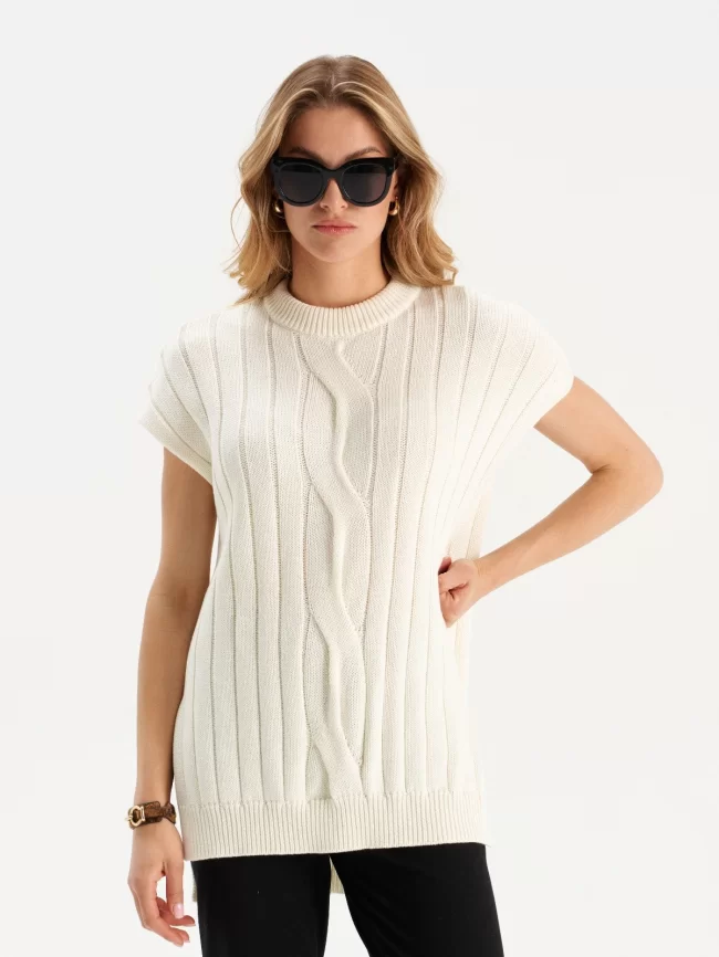 Жилет женский (цвет: молочный) фото 1