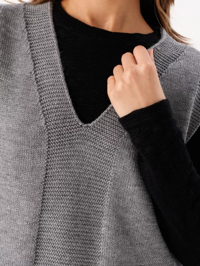 Жилет женский (цвет: серый) фото 3