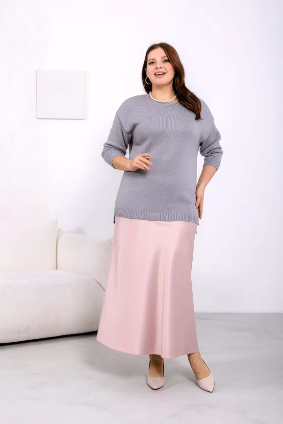 Джемпер женский (цвет: жемчужный серый) фото 10