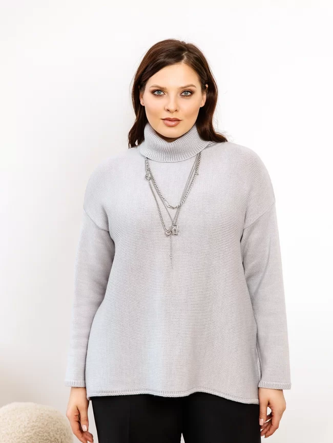 Джемпер женский (цвет: светло-серый) фото 1