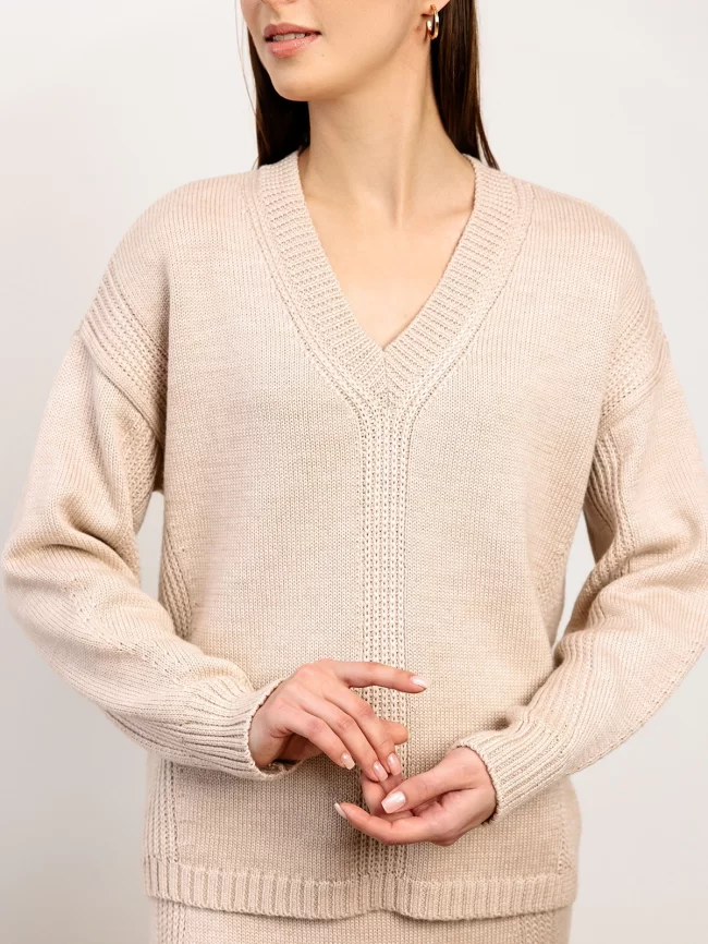 Костюм женский (джемпер, юбка) (цвет: светлый опаловый) фото 3