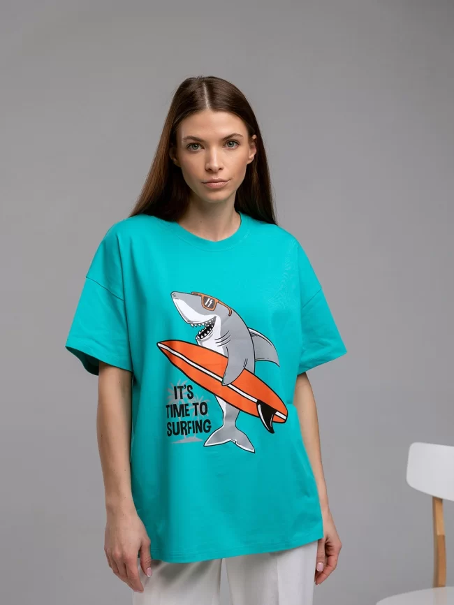 Джемпер женский (цвет: бирюзово-зеленый) фото 1