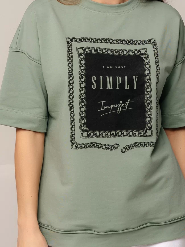 Джемпер женский (цвет: светлый хаки) фото 3