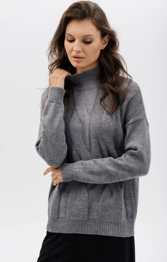 Джемпер женский (цвет: серый) фото 6