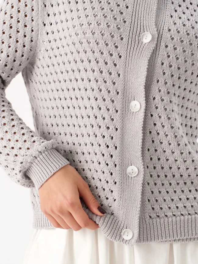 Жакет женский (цвет: светло-серый) фото 4