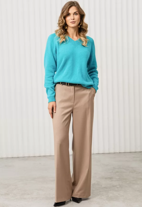 Джемпер женский (цвет: темно-бирюзовый) фото 4