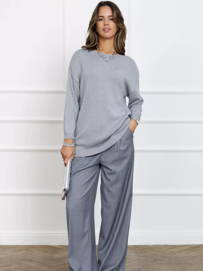 Джемпер женский (цвет: жемчужный серый) фото 1