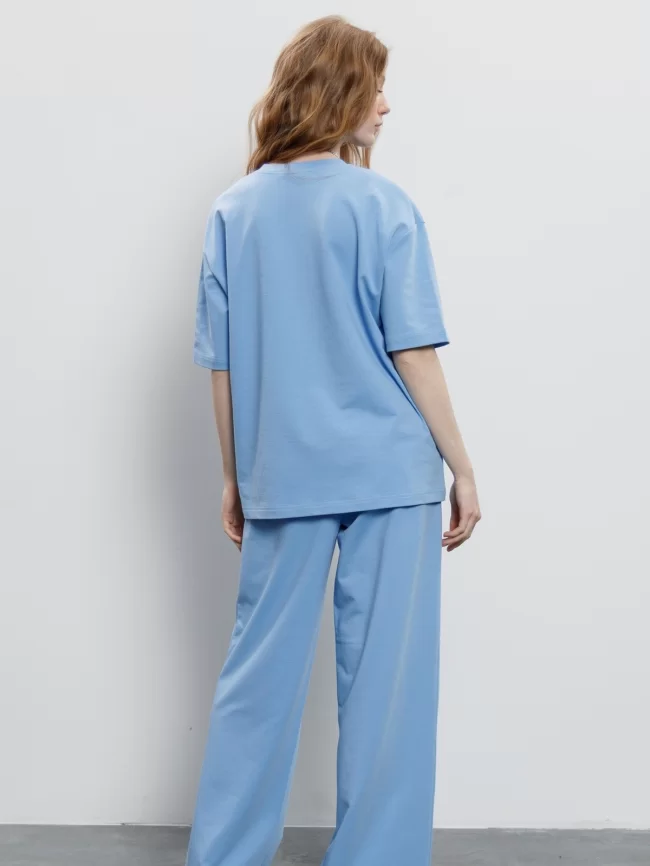 Костюм женский (джемпер, брюки) (цвет: голубой) фото 2