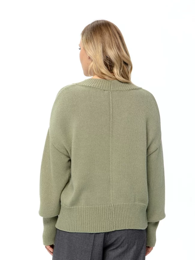 Джемпер женский (цвет: серо-зеленый) фото 2