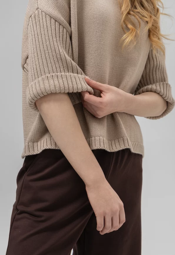 Джемпер женский (цвет: бежевый лайт) фото 3