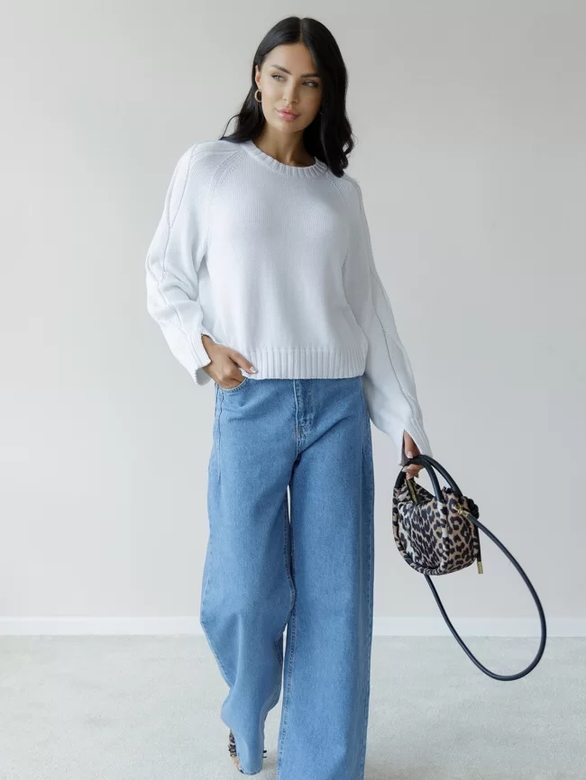 Джемпер женский (цвет: белый) фото 2