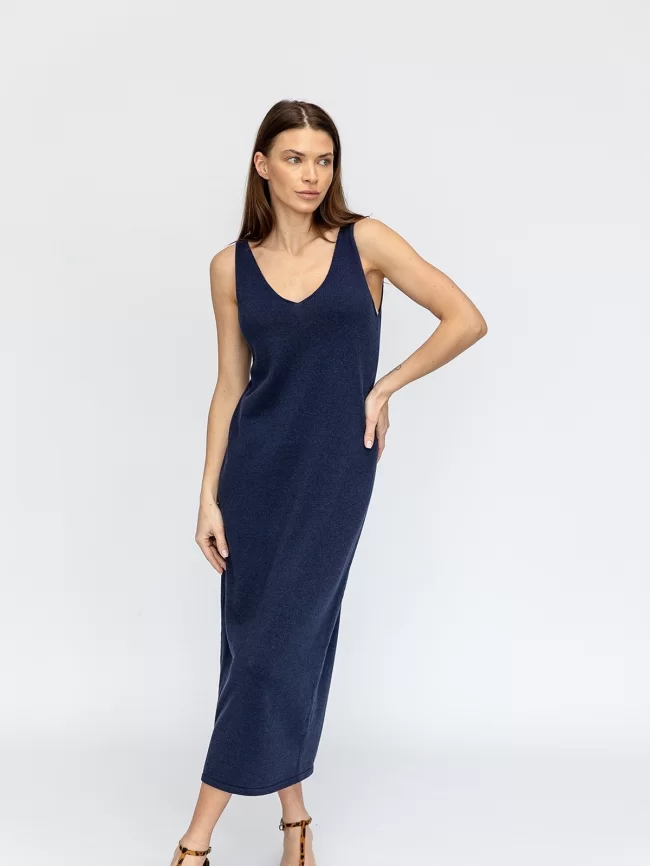 Платье женское (цвет: индиго, черный) фото 1