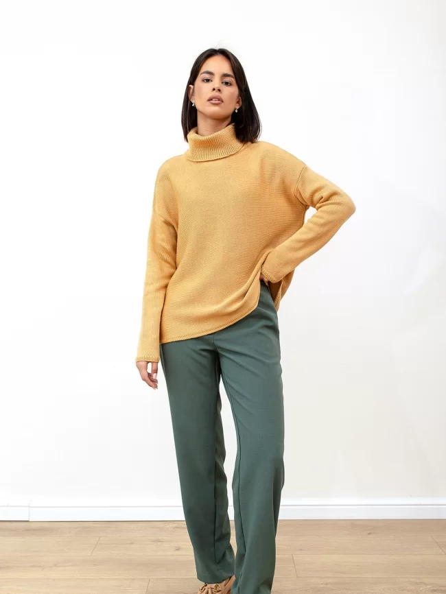 Джемпер женский (цвет: соломенный) фото 5