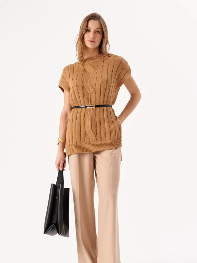 Жилет женский (цвет: верблюжий) фото 5