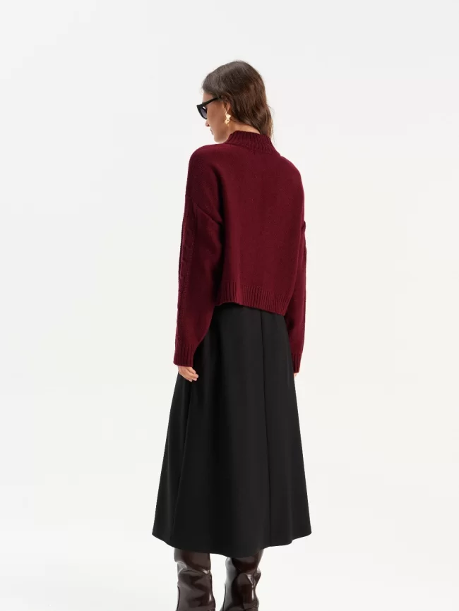 Джемпер женский (цвет: бордовый) фото 6