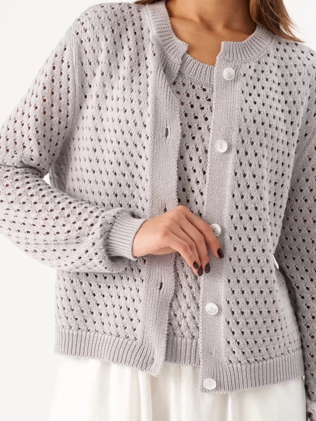 Жакет женский (цвет: светло-серый) фото 3