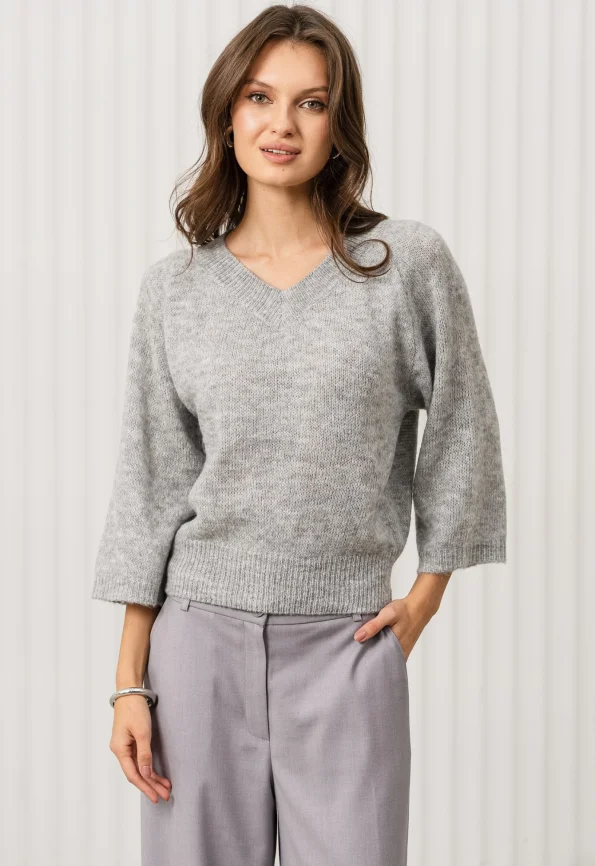 Джемпер женский (цвет: светло-серый) фото 1
