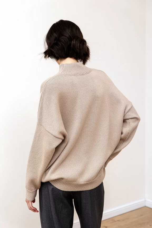 Джемпер женский (цвет: светло-бежевый) фото 2