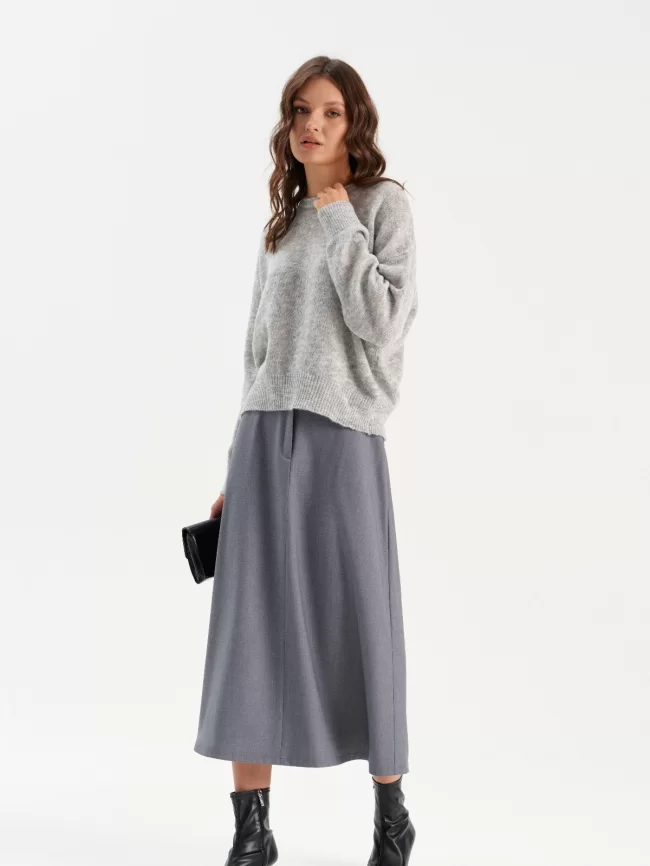 Юбка женская (цвет: серый меланж) фото 6