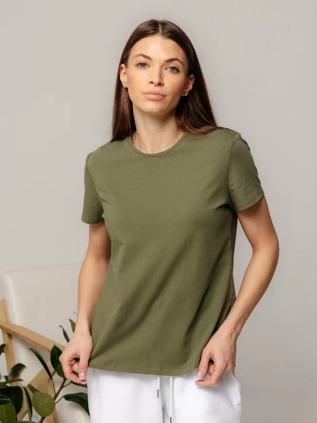 Джемпер женский (цвет: светлый хаки) фото 3