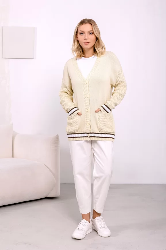 Жакет женский (цвет: молочный) фото 4