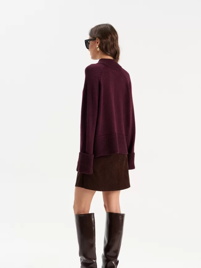 Джемпер женский (цвет: ежевичный) фото 9