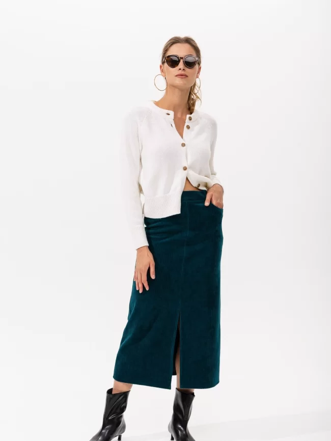 Юбка женская (цвет: глубокий сине-зеленый) фото 4