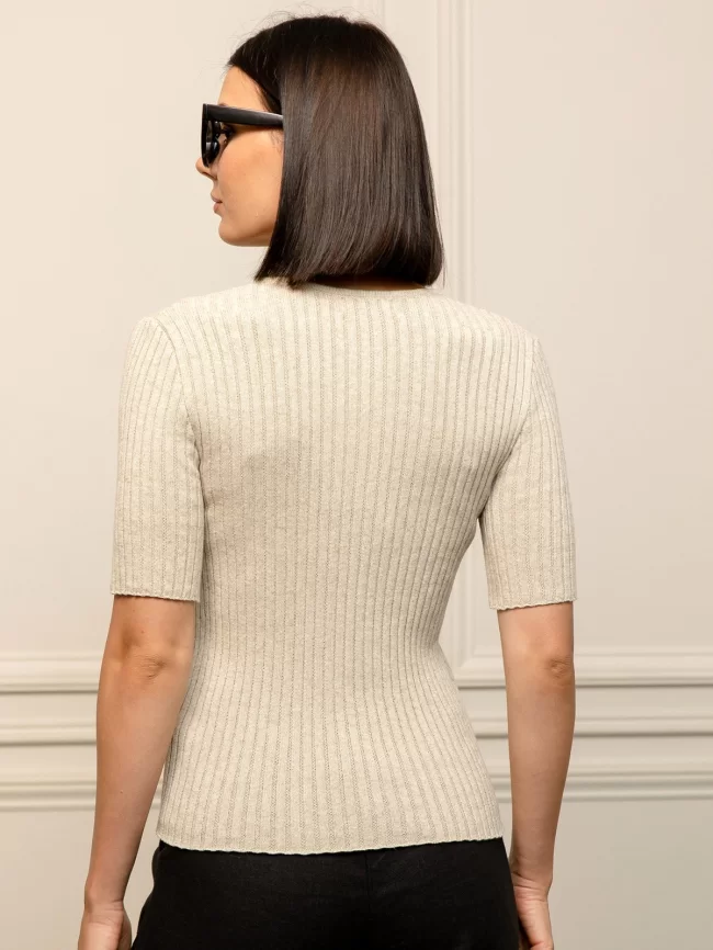 Джемпер женский (цвет: светло-бежевый) фото 2